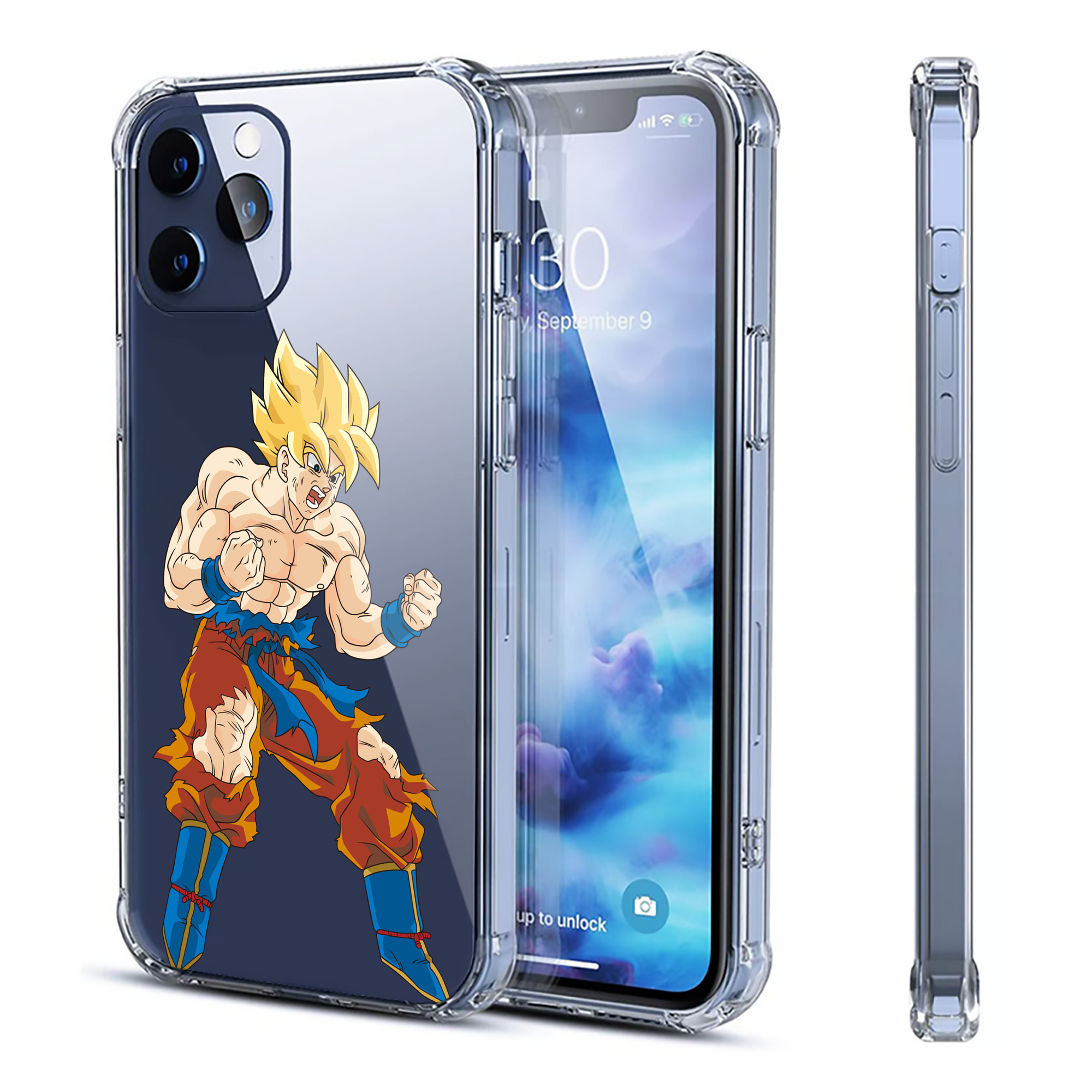 （画像用） ドラゴンボール 孫悟空（そん ごくう）Son Goku カカロット DRAGON BALL Kakarotto 【iPhone 12シリーズ対応】透明スマホケース（クリアソフトケース）